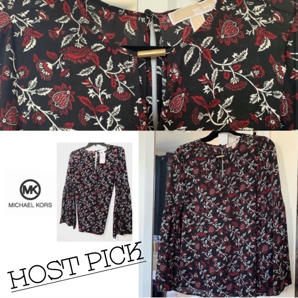 MICHAEL KORS BELL SLEEVE TOP